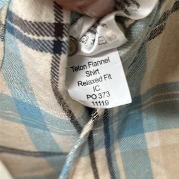 Mountain Khakis Teton Flannel Relaxed Fit Western Plaid Light Blue Size XL - Picture 9 of 9